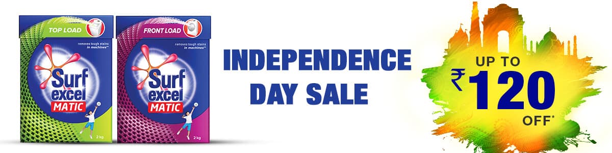 Independence day sale, get all your household items at flat 120/- off
